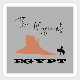 Monument Valley Egypt, black brown Sticker